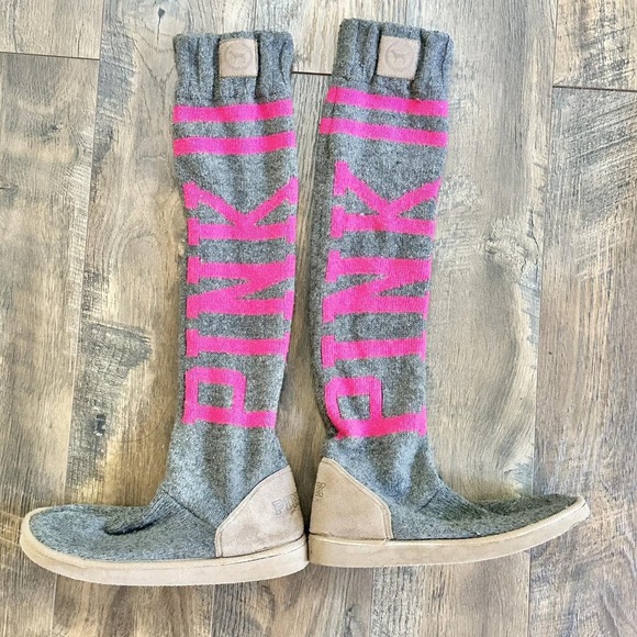 Pink Victoria’s Secret Shoes - Medium Pink Victoria’s Secret MukLuk OTC over the knee sock boots